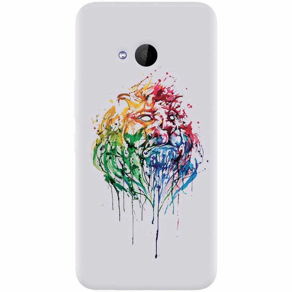Husa silicon pentru Htc U 11 Life, Paint Illustration Lion Head