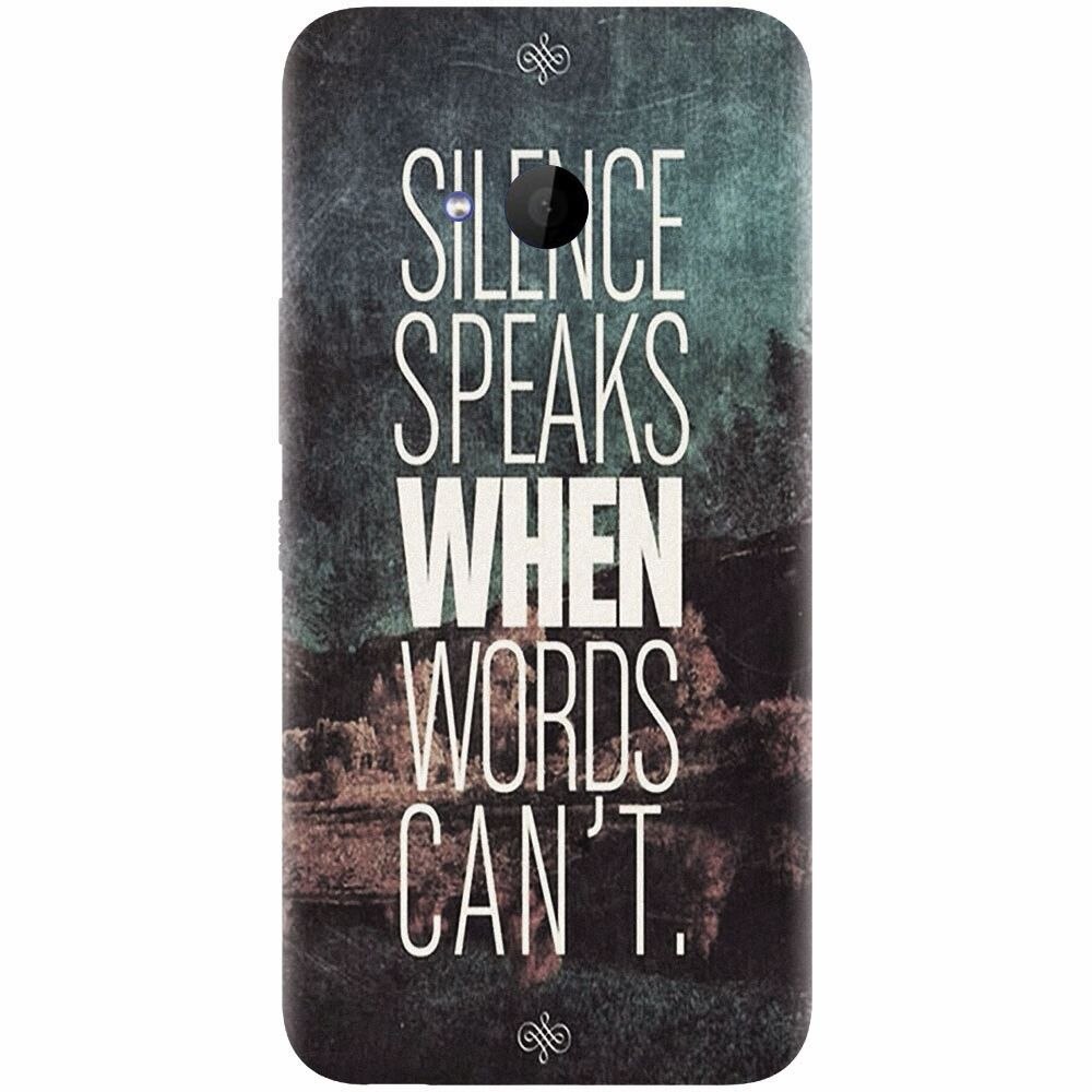 Husa silicon pentru Htc U 11 Life, Silence Speaks When Word Cannot