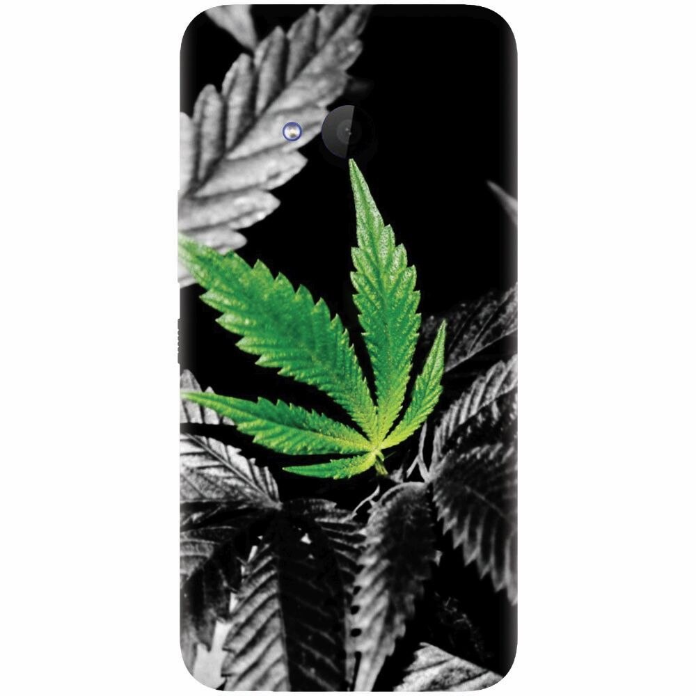 Husa silicon pentru Htc U 11 Life, Trippy Pot Leaf Green