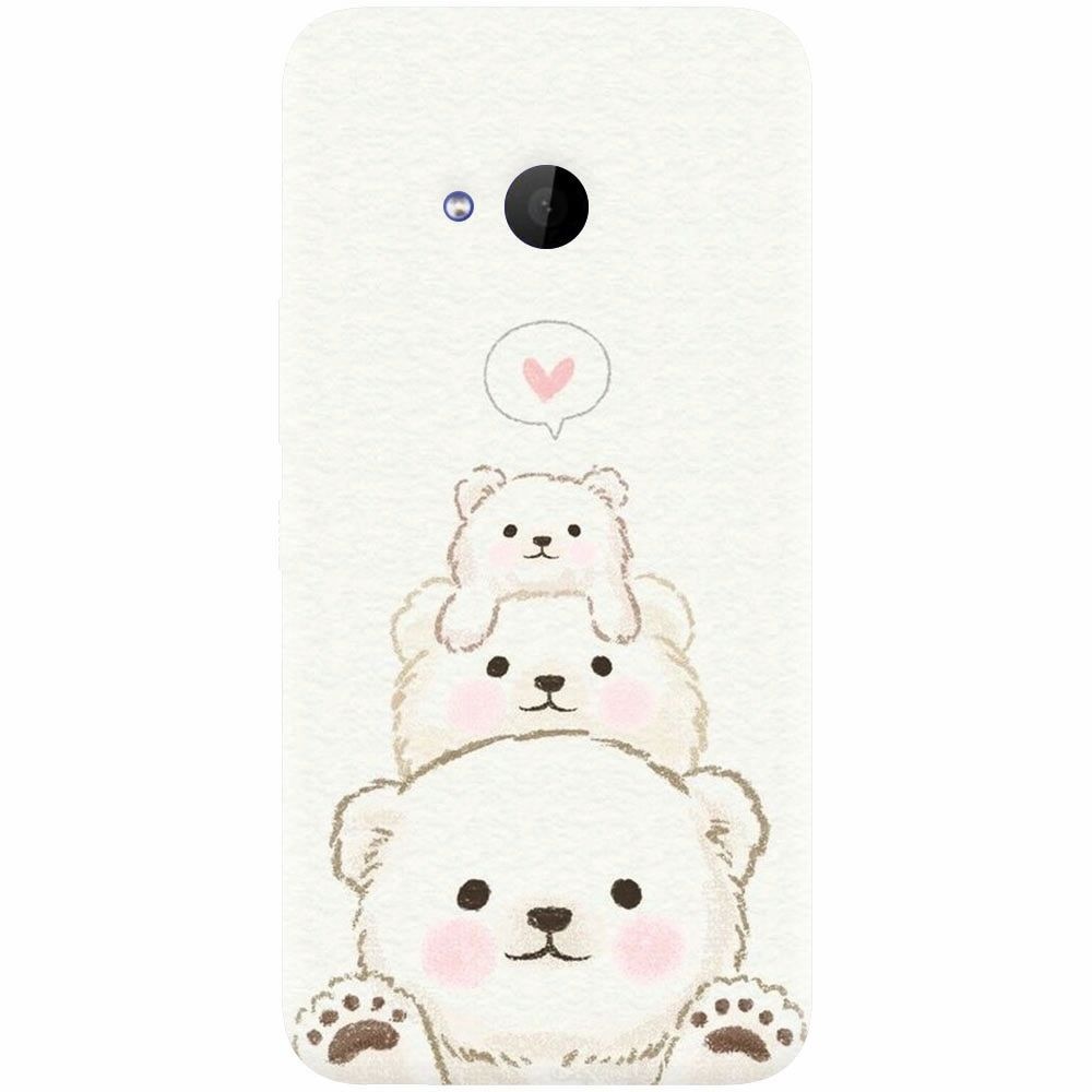 Husa silicon pentru Htc U 11 Life, Bear Family