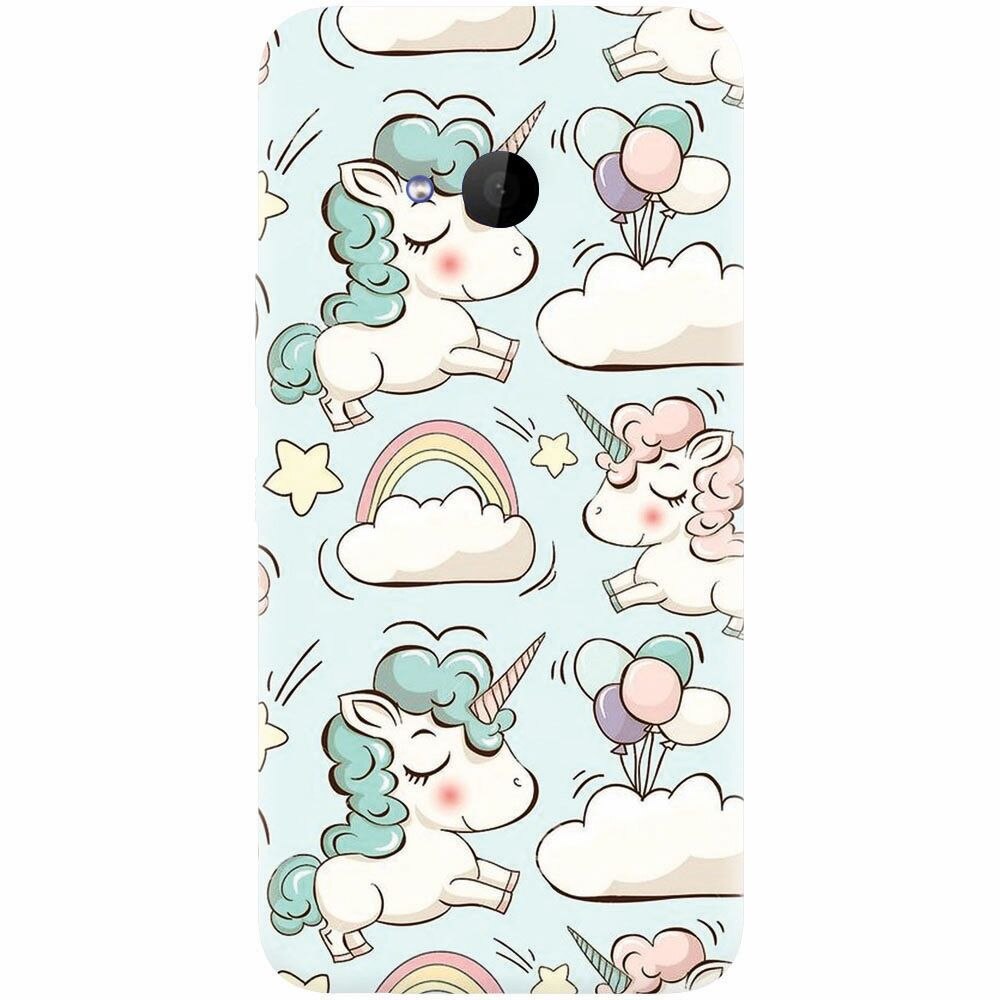 Husa silicon pentru Htc U 11 Life, Unicorns And Clouds