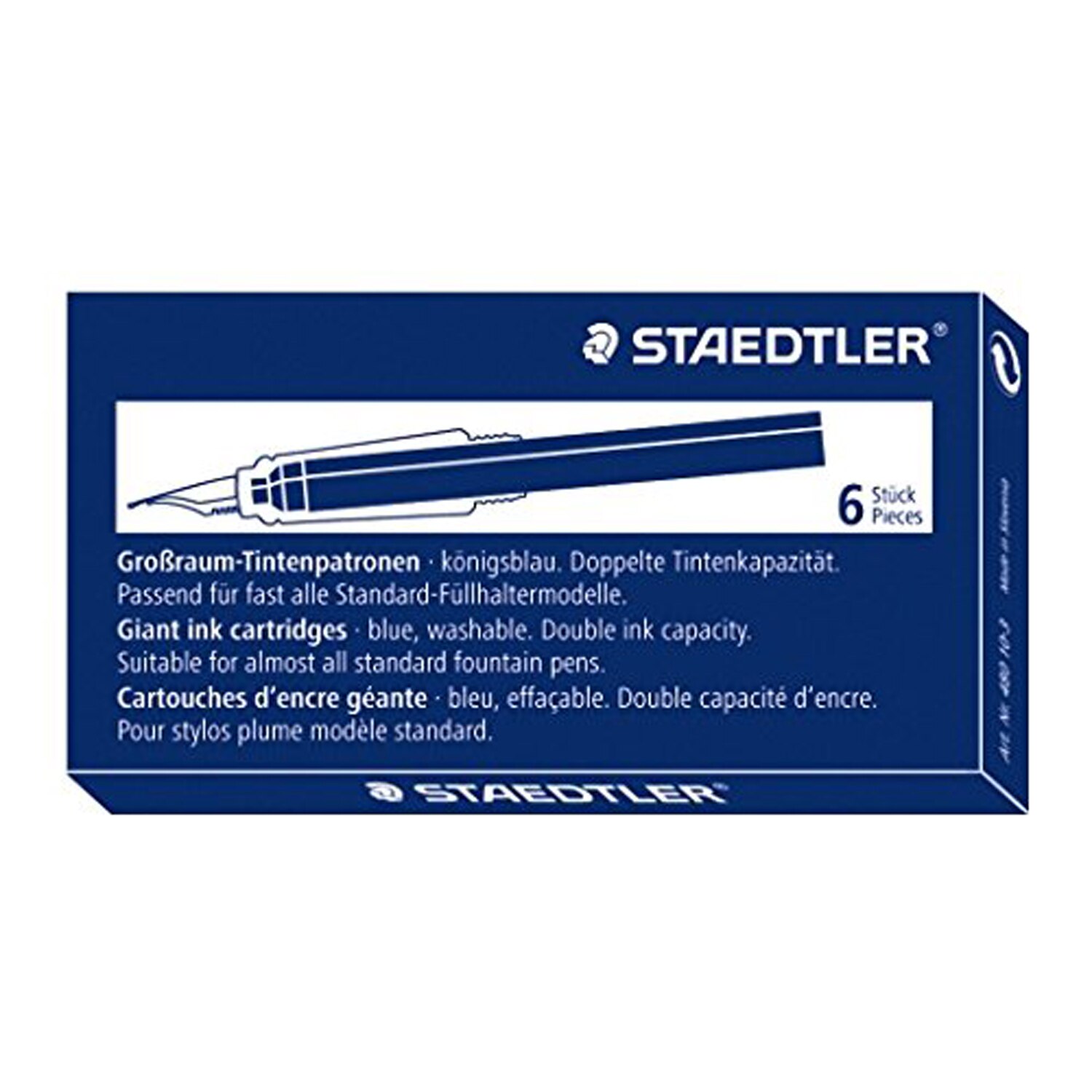 Patroane cerneala lungi Staedtler 6/set albastre ST-480-10-3