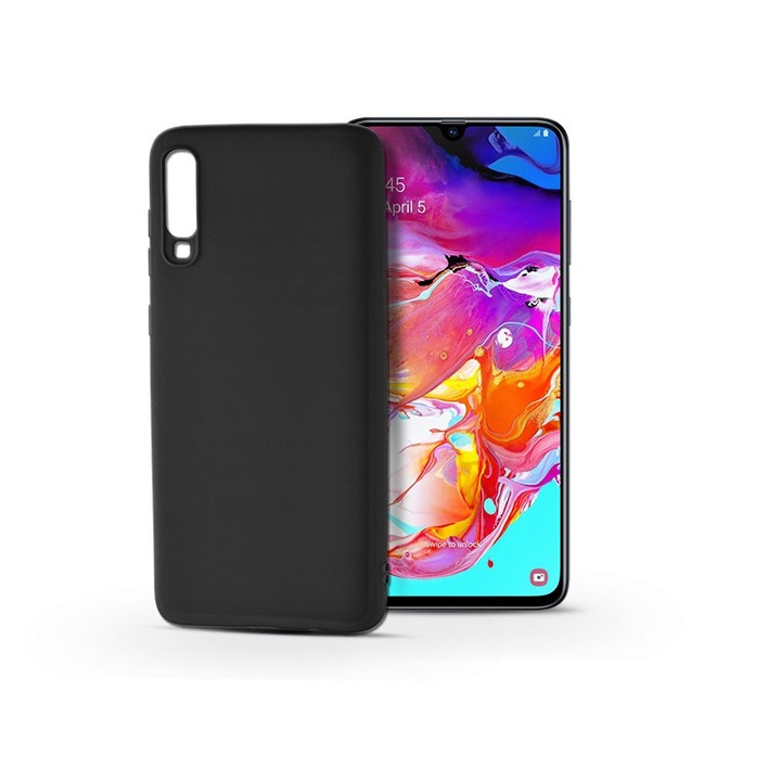 Husa telefon, Love Mobile, Poliuretan, Compatibil cu Samsung Galaxy A70, Negru