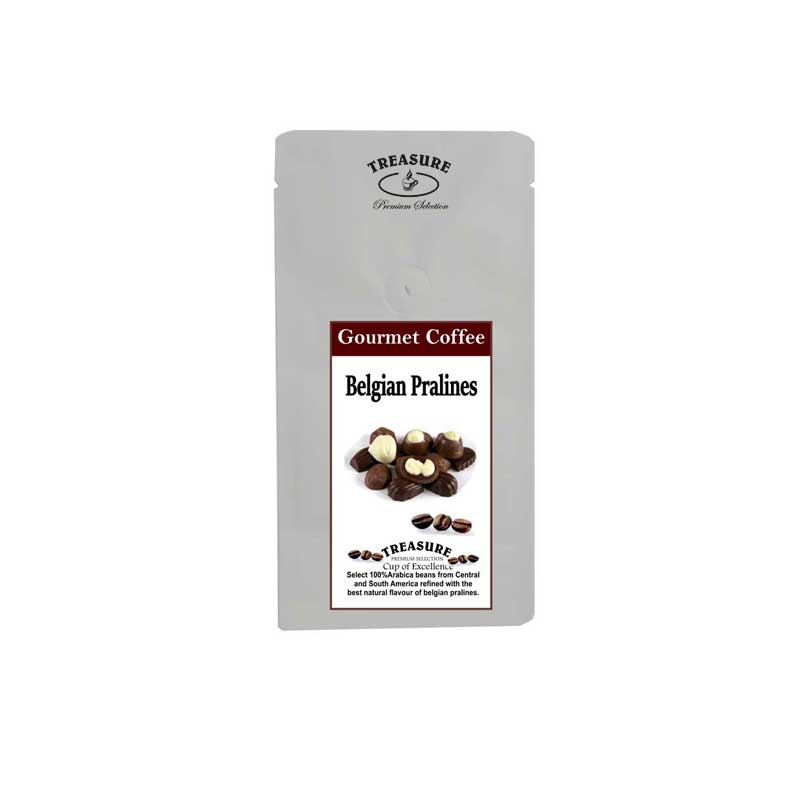 Cafea cu aroma Praline ,macinata 125g,Treasure