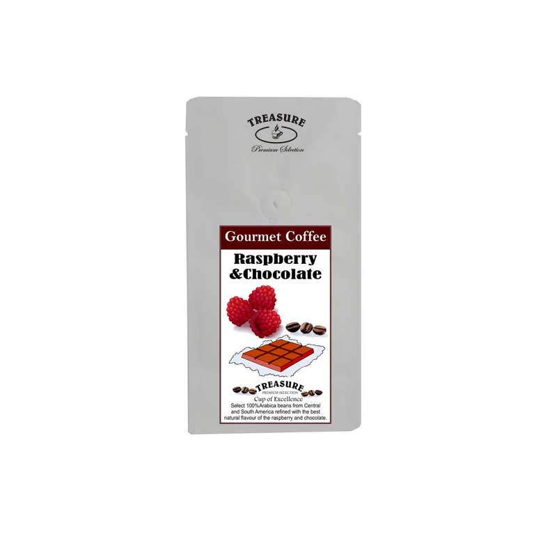 Cafea Zmeura si Ciocolata, Macinata, 125g, Treasure