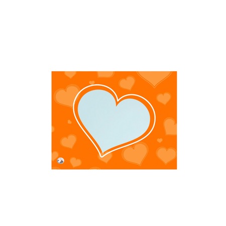 Suport De Sticla Personalizat Cu Poza Ta In Chenar Portocaliu Cu Inimi 116 Toto Print 23 X 18 Cm Emag Ro