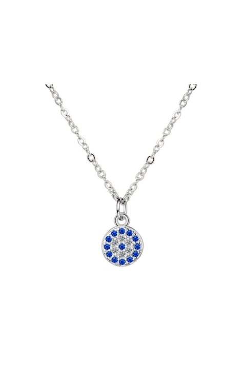 Lant din argint 925 cu pandantiv rotund in forma de ochiul norocului, 40 cm