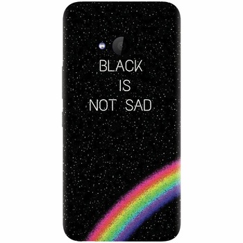 Husa silicon pentru Htc U 11 Life, Black Is Not Sad Husa silicon pentru Htc U 11 Life, Black Is Not Sad