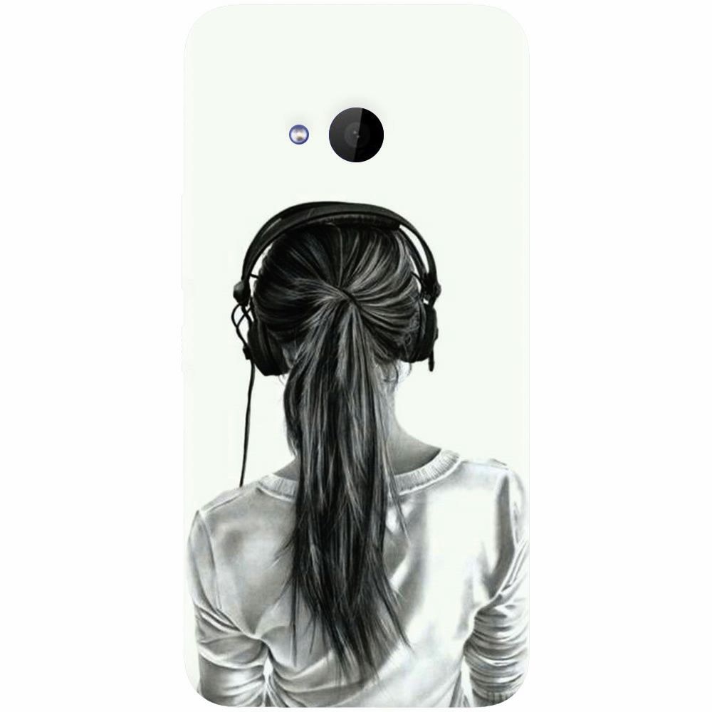 Husa silicon pentru Htc U 11 Life, Girl With Headphone