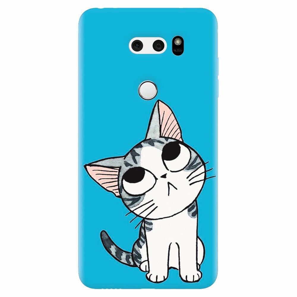 Husa silicon pentru Lg V30, Cat Lovely Cartoon