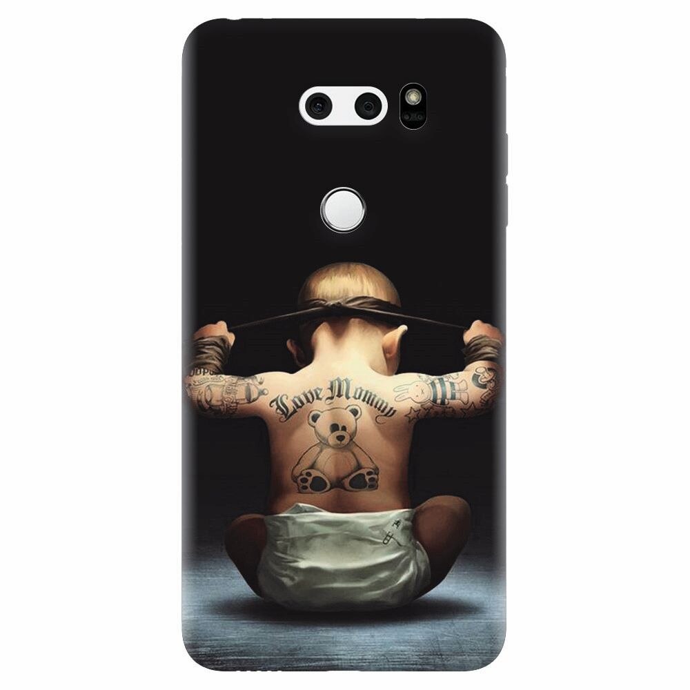 Husa silicon pentru Lg V30, Body Builder Cute Baby Tattoo