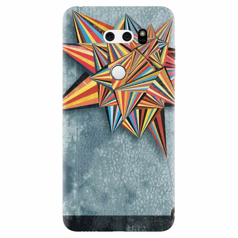 Husa silicon pentru Lg V30, Abstract Colorful Balloon Triangles