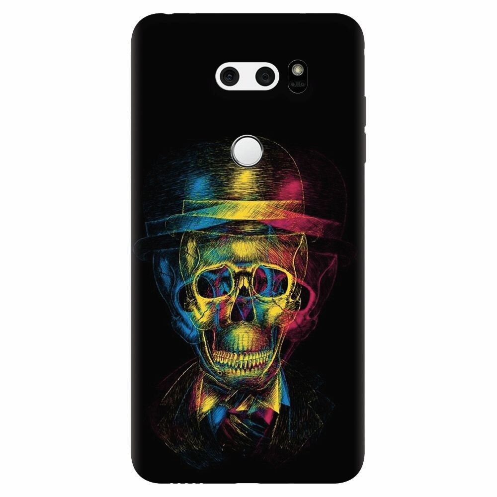 Husa silicon pentru Lg V30, Colorfull skull 3d