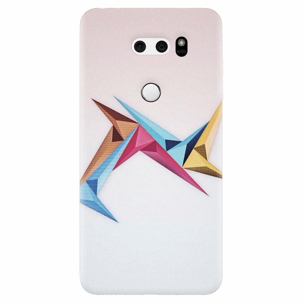 Husa silicon pentru Lg V30, Abstract Minimalistic Colors Triangles