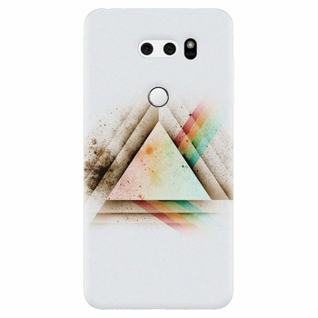 Husa silicon pentru Lg V30, Abstract Grunge Light Triangle Husa silicon pentru Lg V30, Abstract Grunge Light Triangle