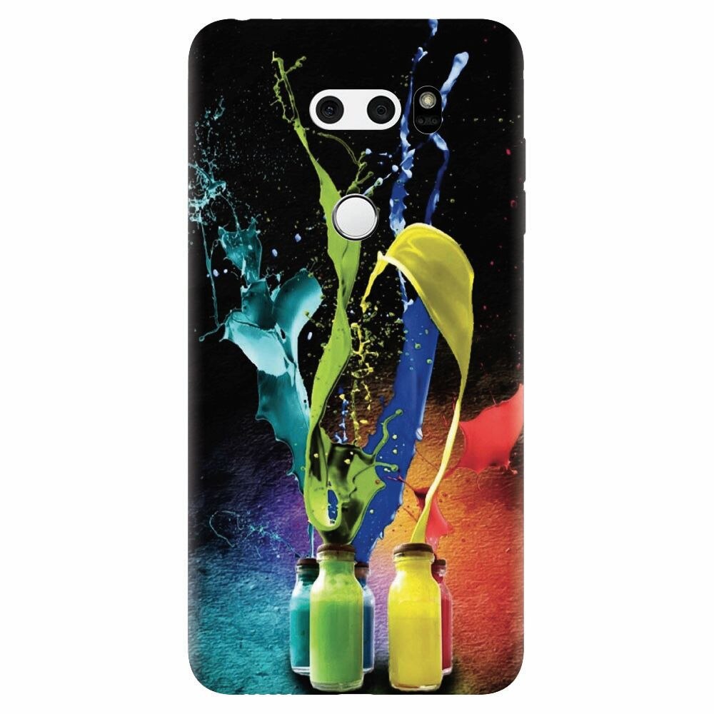 Husa silicon pentru Lg V30, Abstract Color Bottles Splash