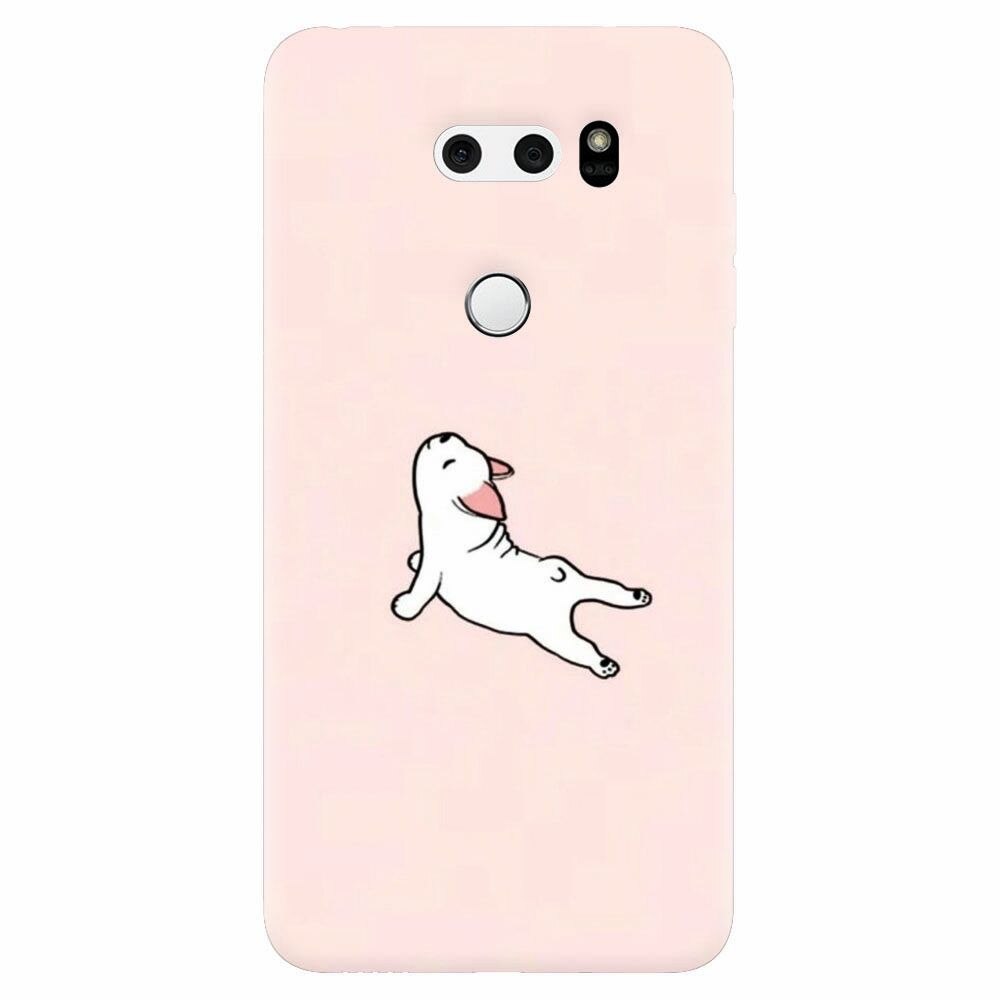 Husa silicon pentru Lg V30, Cute Dog Streching