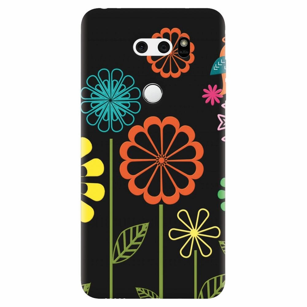 Husa silicon pentru Lg V30, Colorful Spring Birds Flowers Vectors