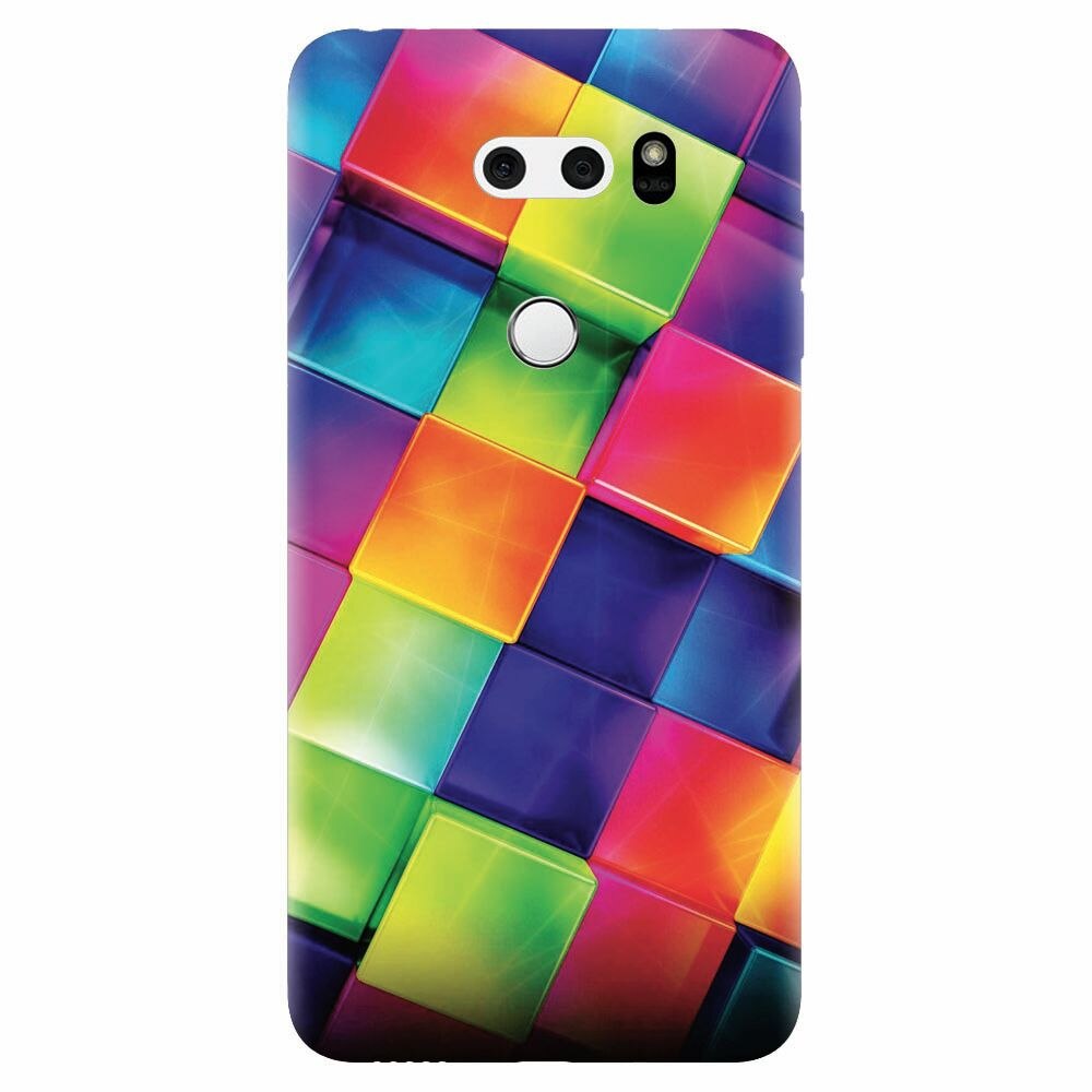 Husa silicon pentru Lg V30, 3D Geometric Colorful