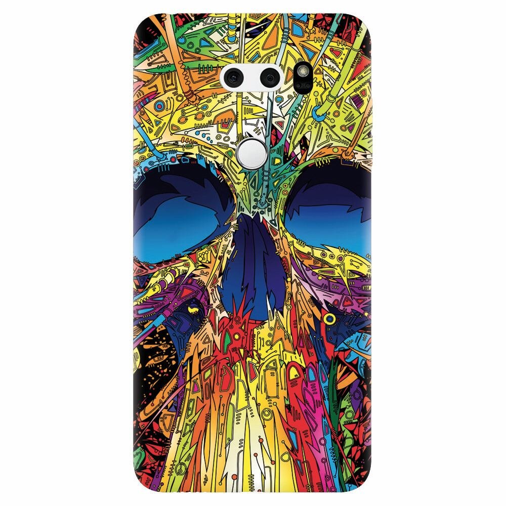 Husa silicon pentru Lg V30, Abstract Multicolored Skull