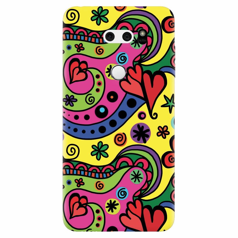 Husa silicon pentru Lg V30, Heart Color