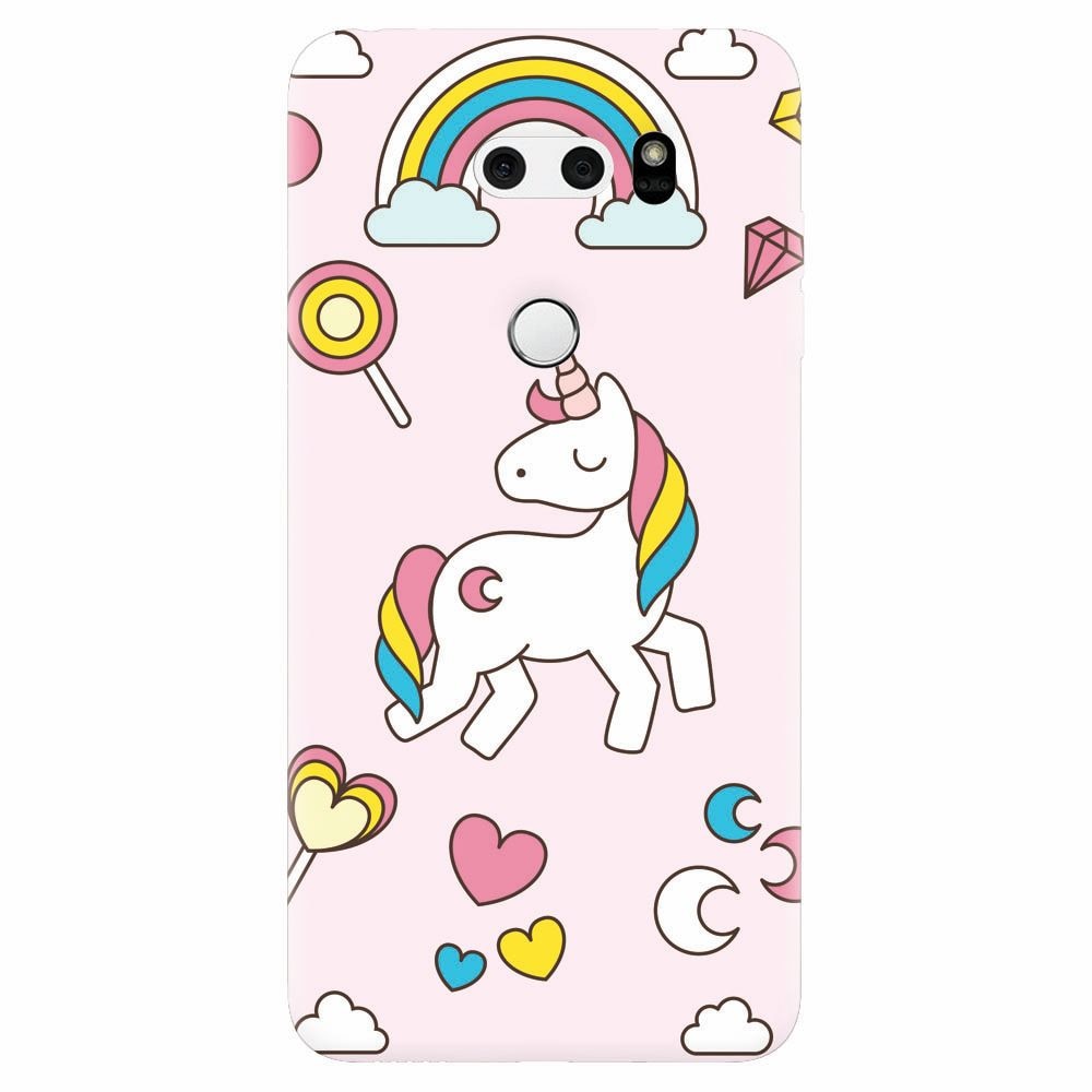 Husa silicon pentru Lg V30, Cute Unicorn