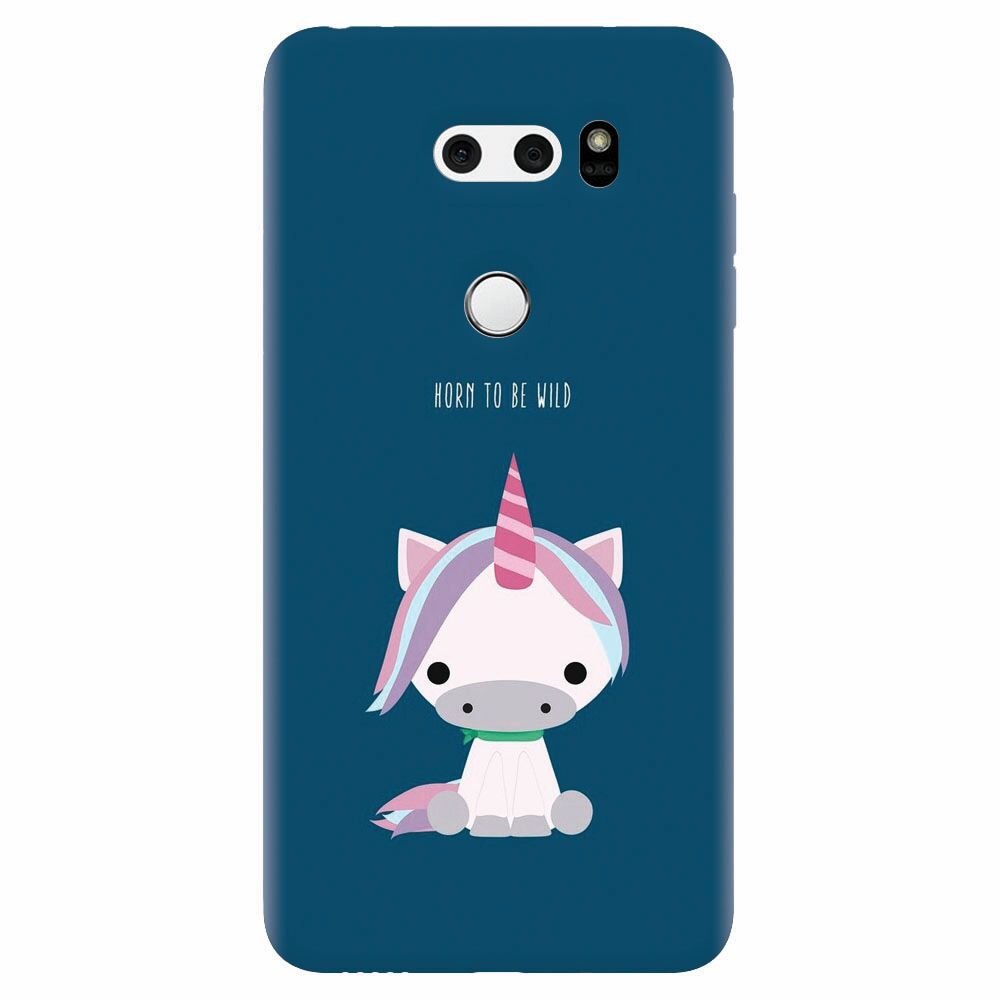 Husa silicon pentru Lg V30, Horn To Be Wild Cute Unicorn