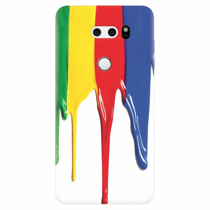 Husa silicon pentru Lg V30, Dripping Colorful Paint