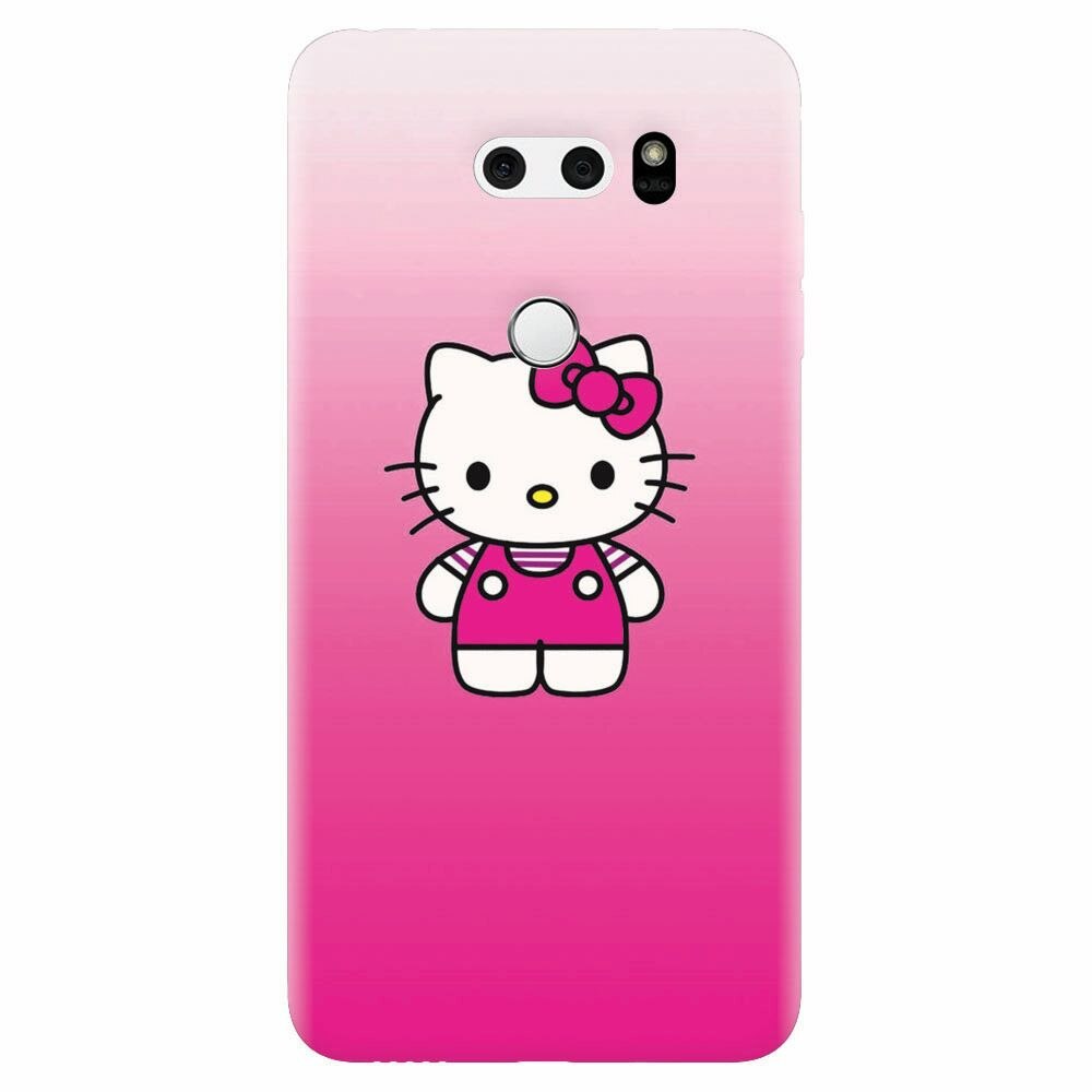 Husa silicon pentru Lg V30, Cute Pink Catty