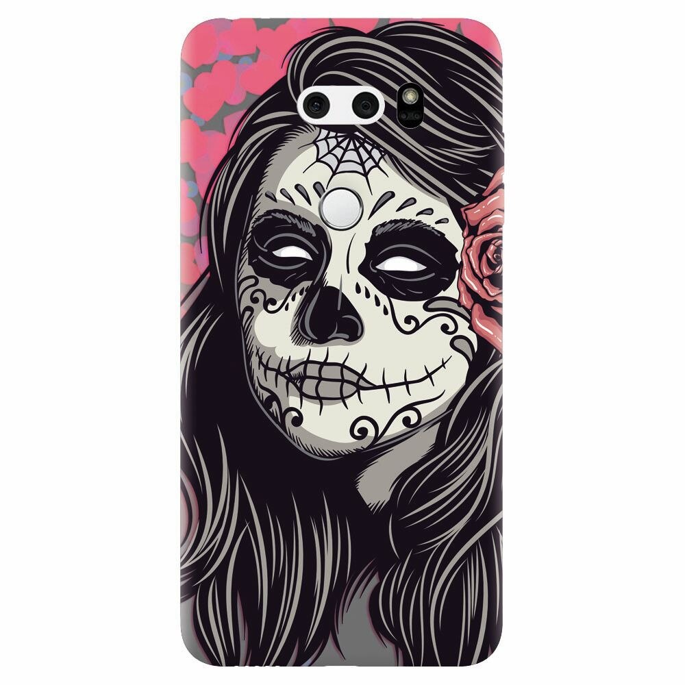 Husa silicon pentru Lg V30, Mexican Girl Skull