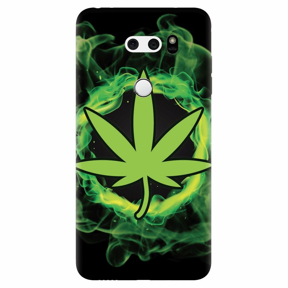 Husa silicon pentru Lg V30, GreenFlames