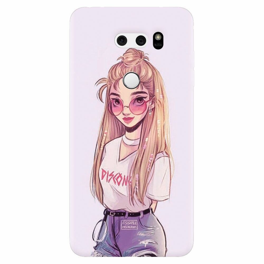 Husa silicon pentru Lg V30, Girl Look