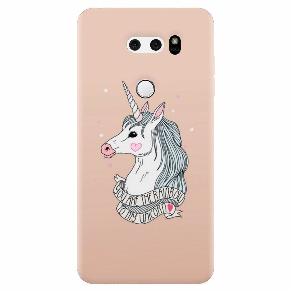 Husa silicon pentru Lg V30, Cute Rose Gold