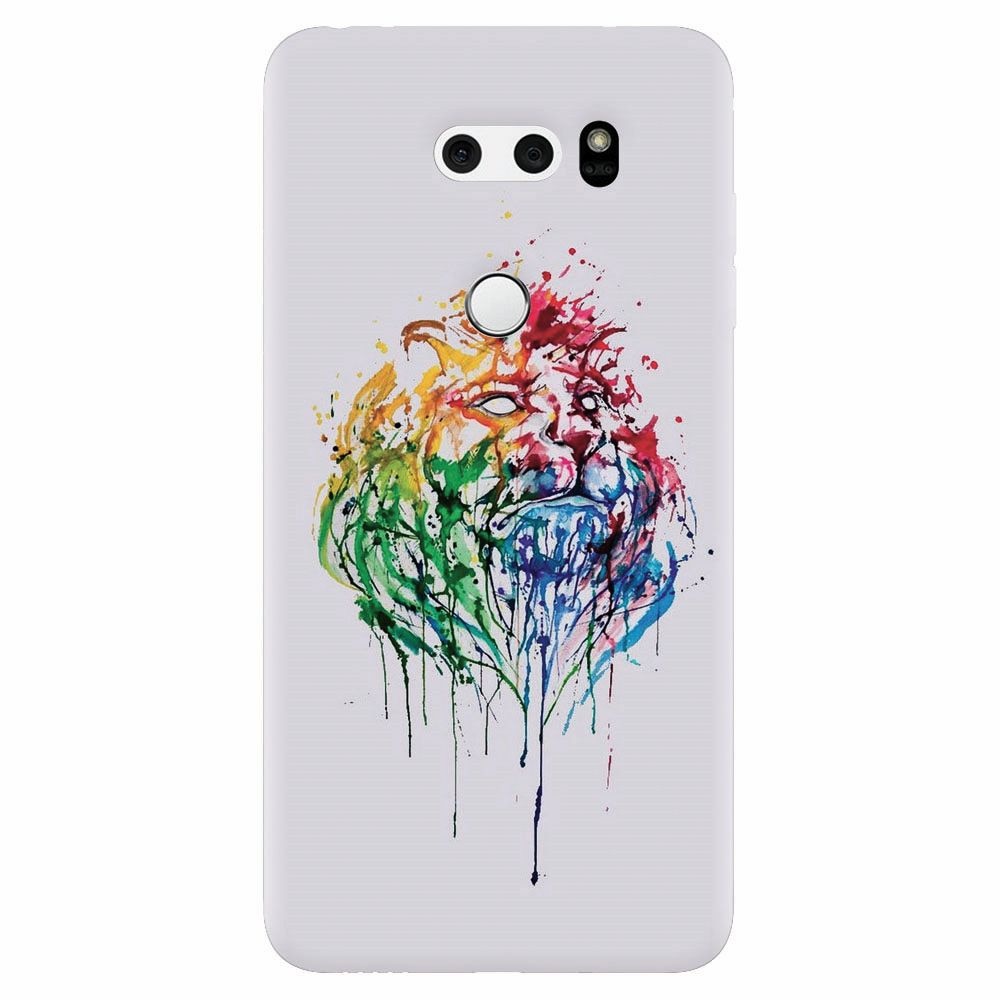 Husa silicon pentru Lg V30, Paint Illustration Lion Head
