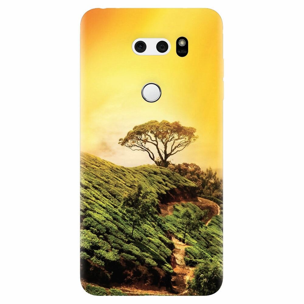Husa silicon pentru Lg V30, Hill Top Tree Golden Light