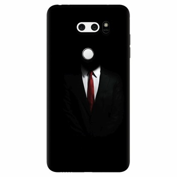Husa silicon pentru Lg V30, Mystery Man In Suit Husa silicon pentru Lg V30, Mystery Man In Suit