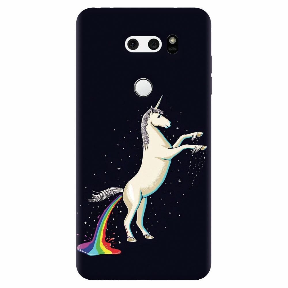 Husa silicon pentru Lg V30, Unicorn Shitting Rainbows