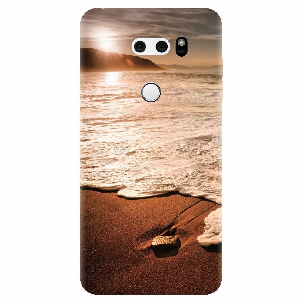 Husa silicon pentru Lg V30, Sunset Foamy Beach Wave