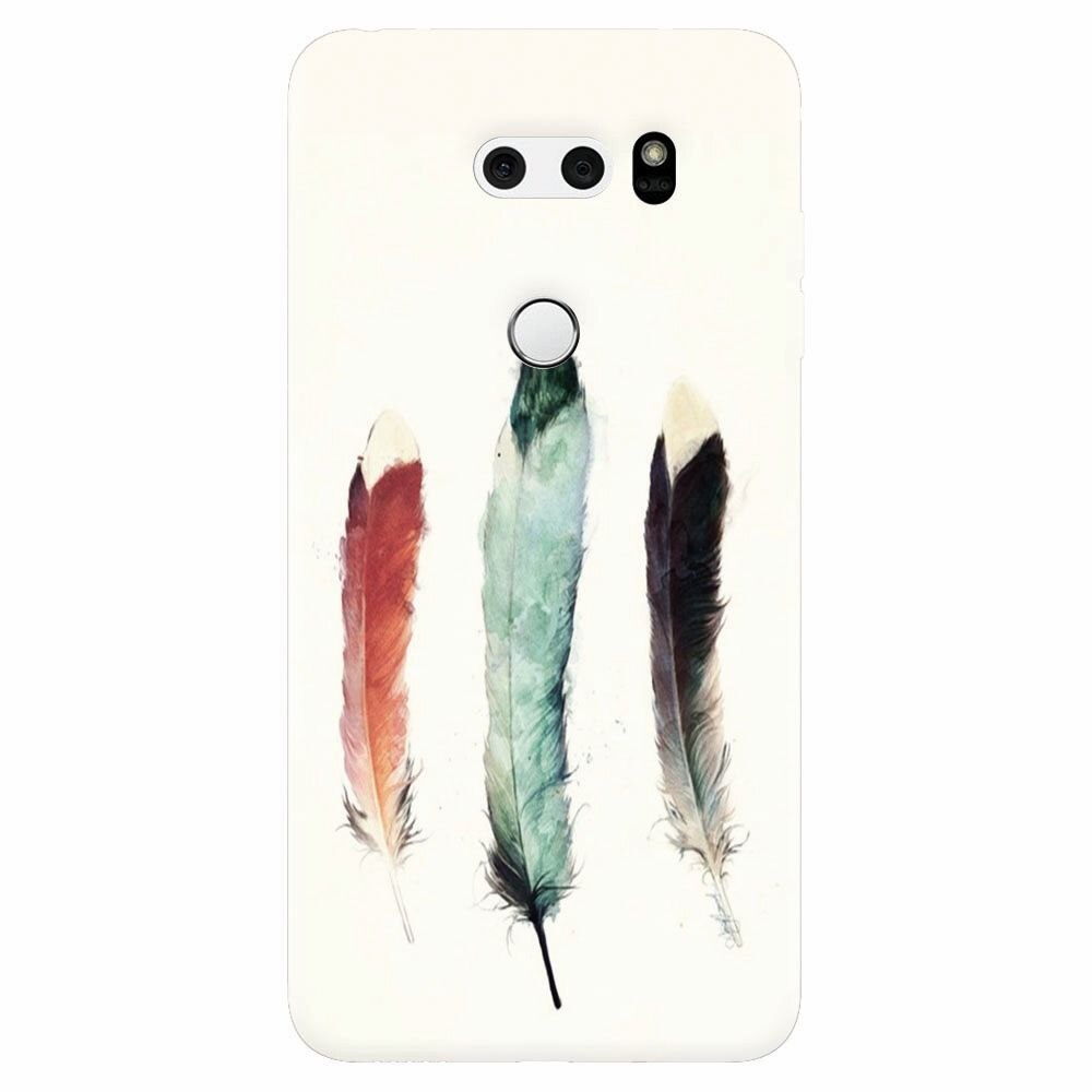 Husa silicon pentru Lg V30, Three Feathers