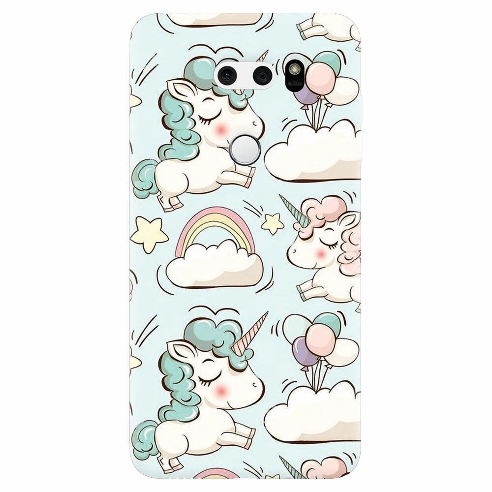 Husa silicon pentru Lg V30, Unicorns And Clouds