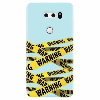 Husa silicon pentru Lg V30, Warning Husa silicon pentru Lg V30, Warning
