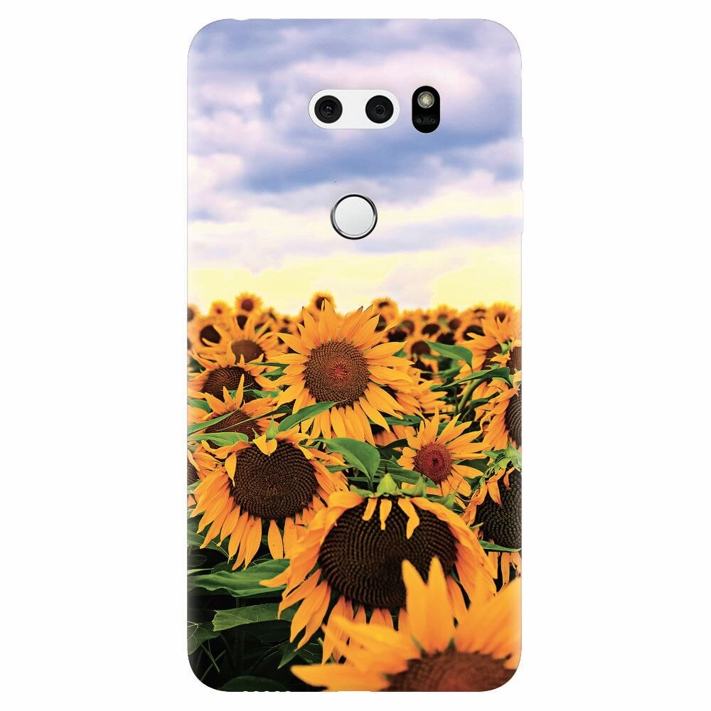 Husa silicon pentru Lg V30, Sunflowers