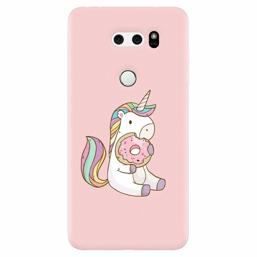 Husa silicon pentru Lg V30, Unicorn Donuts