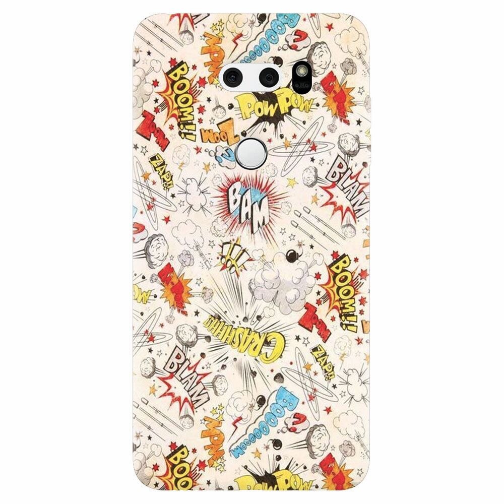 Husa silicon pentru Lg V30, Vintage Comic