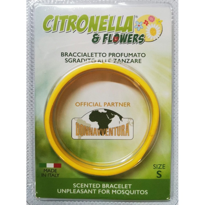 Bratara repelent tantari parfumata, marime copii , rezistent la apa cu durabilitate timp de 3 saptamani - Galben