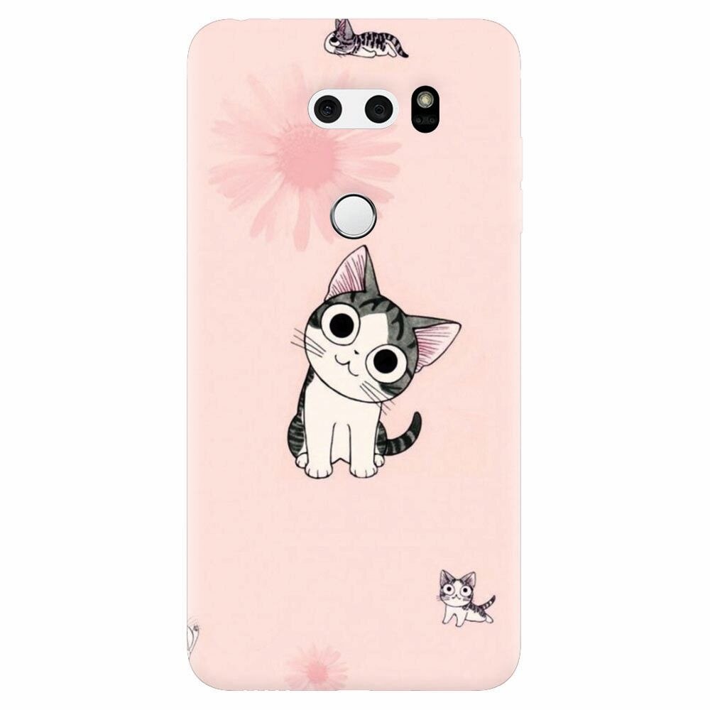 Husa silicon pentru Lg V30, Cute Cat 101