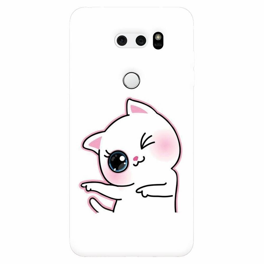 Husa silicon pentru Lg V30, Cute Kitty