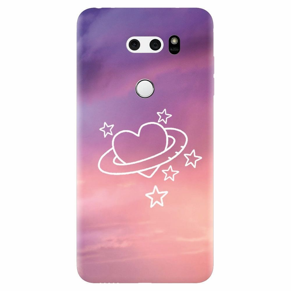 Husa silicon pentru Lg V30, Galaxy Heart