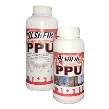 Set 2 componente A+B, spuma poliuretanica pentru fixare stalpi Alsafix Alsa PPU, 675 g Set 2 componente A+B, spuma poliuretanica pentru fixare stalpi Alsafix Alsa PPU, 675 g