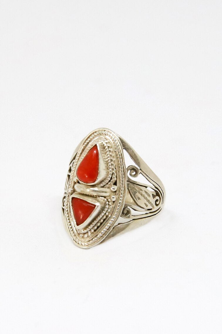 Inel argint 925 cu Coral natural